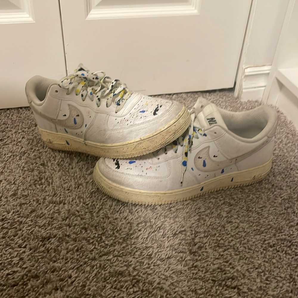 Nike Air Force one lows paint splatter